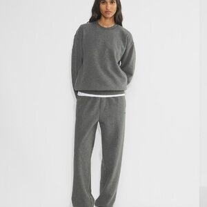 Aritzia Cozy Sweatfleece Mega Jogger - charcoal gray, size small.